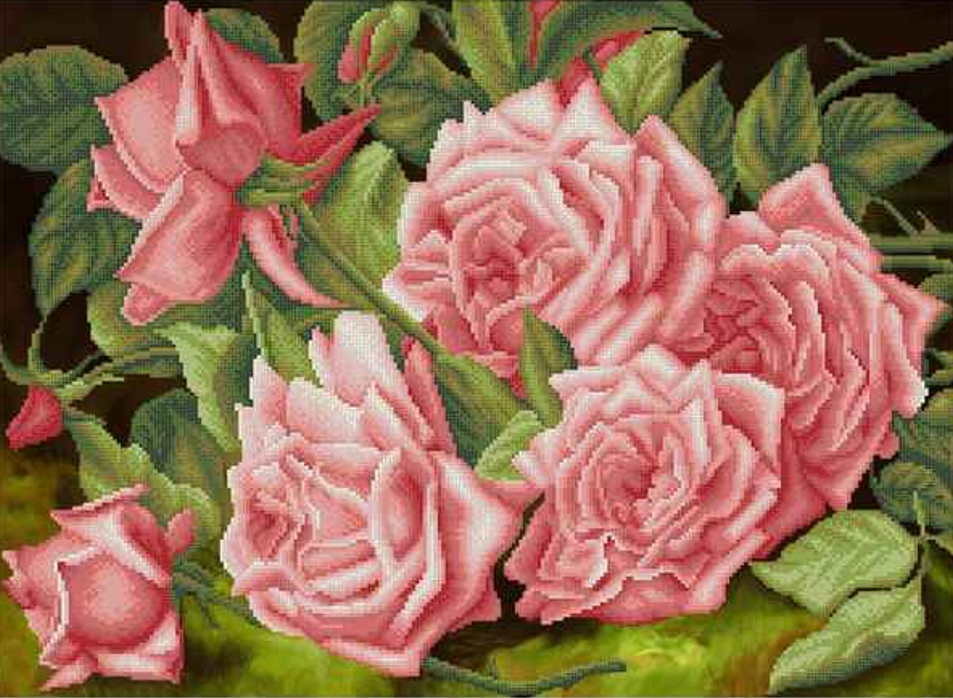 Kralen borduurset "Rozen"