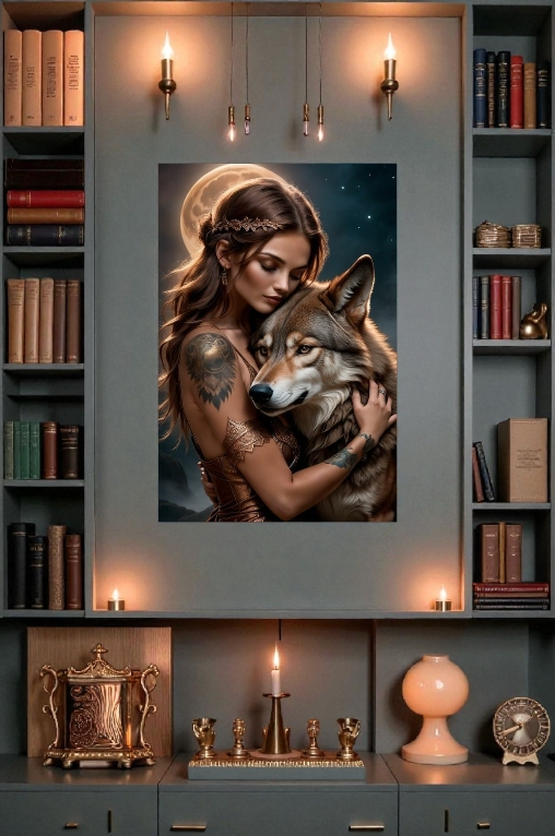 Borduurpakket “Wolven Liefde" - Afbeelding 2