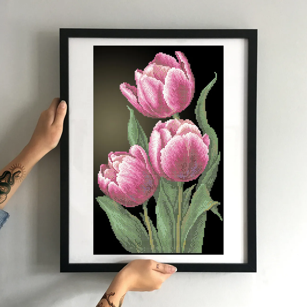 Kralen borduurset "Paarse Tulpen" - Afbeelding 2