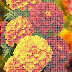 Kralen borduurset "Goudsbloem"