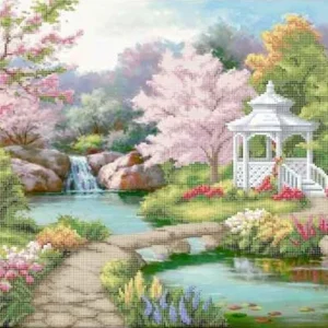 Kralen borduurset "Tuinhuisje"