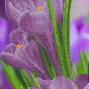 Kralen borduurset "Krokussen"