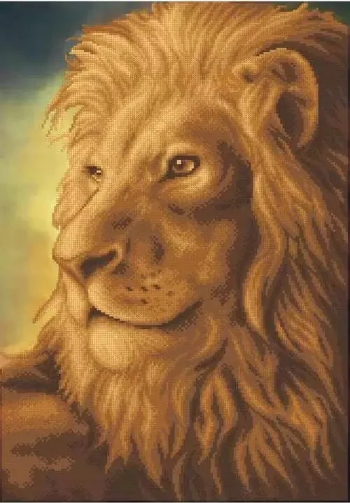 Kralen borduurset "King of the Jungle"