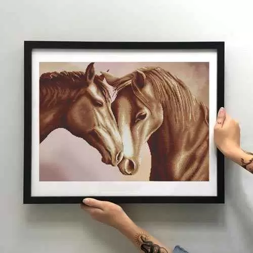 Kralen borduurset "Paar Paarden" - Afbeelding 2