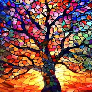 Borduurpakket Glas in Lood Boom