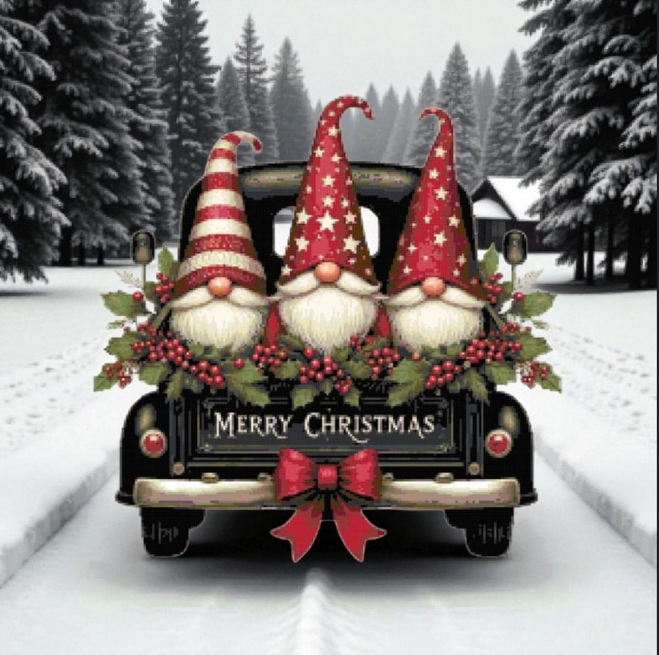 Borduurpakket Kerst Kabouters