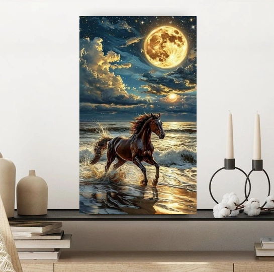 Borduurpakket Paard in de Branding - Afbeelding 2