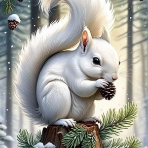 Borduurpakket “Sneeuw Eekhoorn"