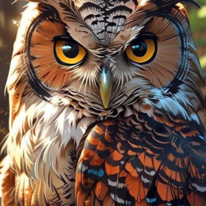 Borduurpakket “De Scherpe Blik van een Uil"