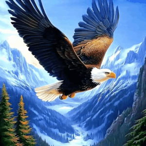 Borduurpakket "Eagle in the Mountains"