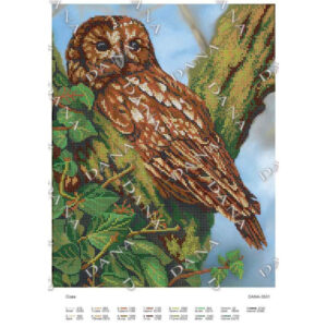 Borduurpakket Uil in de boom