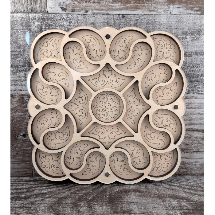 Houten kralen Organizer Vierkant 25 vakjes