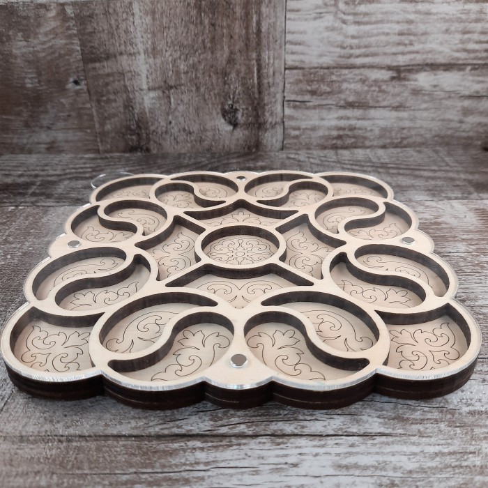 Houten kralen Organizer Vierkant 25 vakjes - Afbeelding 3