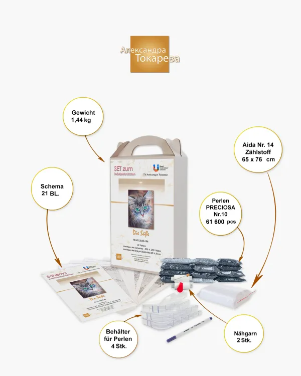 Borduurpakket Schattig - Afbeelding 3