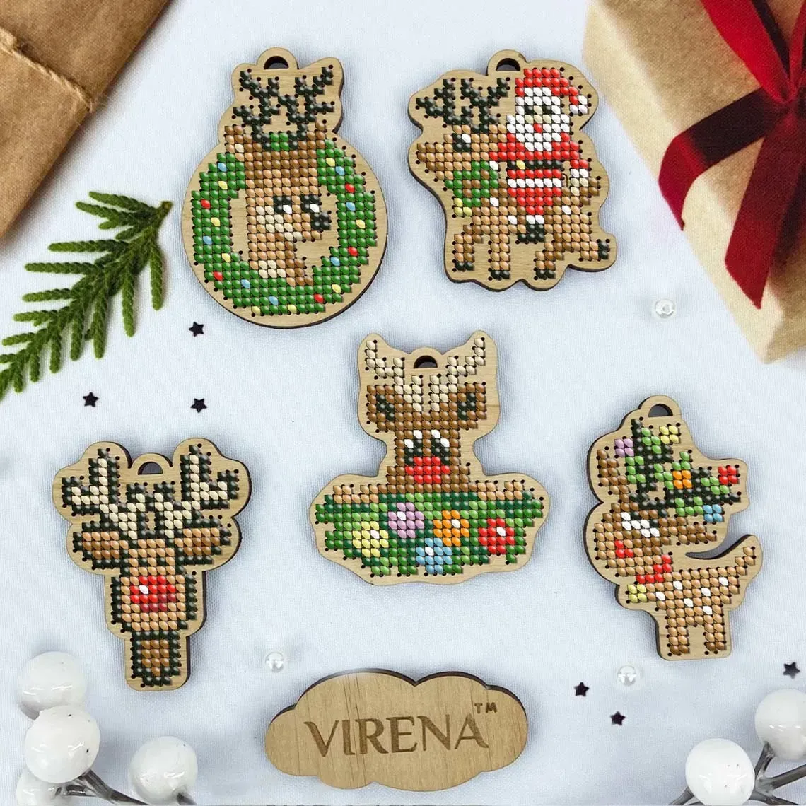 Houten hangers Kerst 2