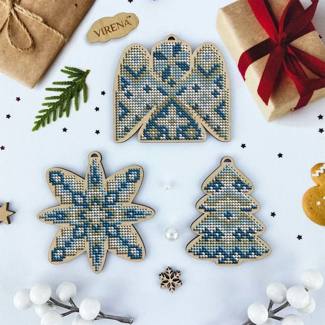 Houten hangers Kerst Decor 5