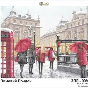 Kralen borduurset "Winter in Londen"