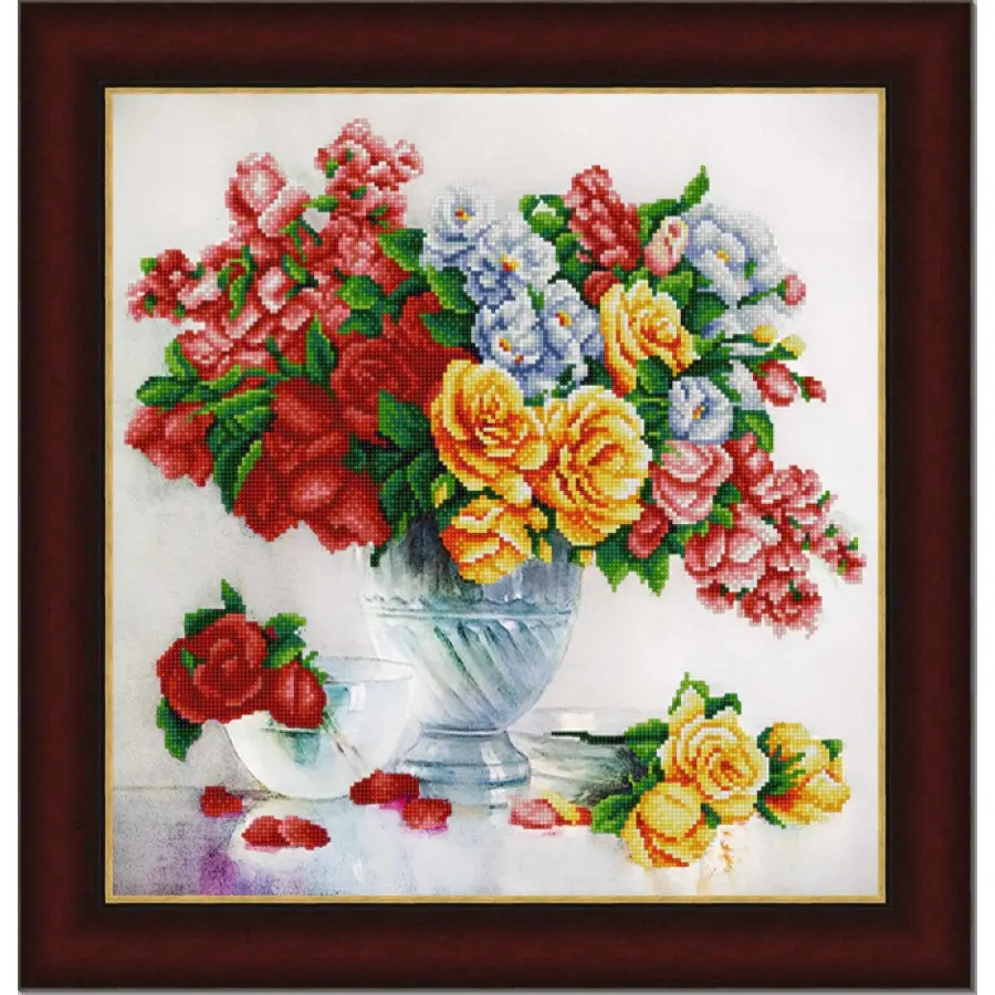 Kralen borduurpakket "Bloemen Boeket"