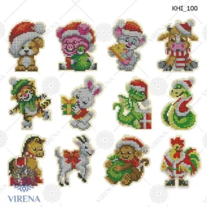 Houten hangers Kerst beschermheiligen