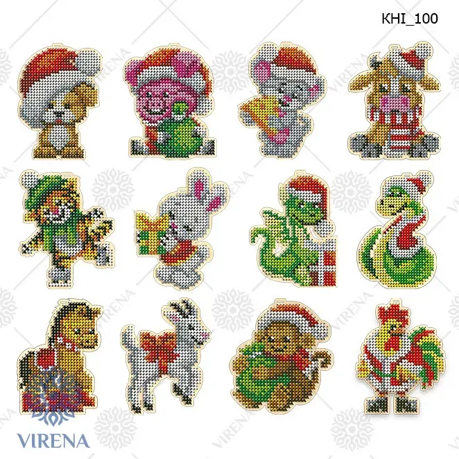 Houten hangers Kerst beschermheiligen