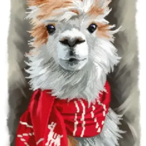 Kralen borduurpakket "Lama met Sjaal"