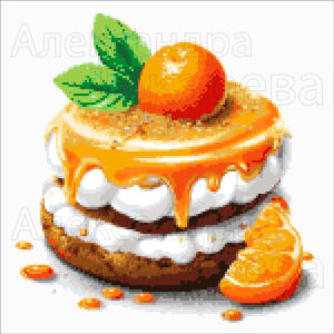 Borduurpakket “Mandarijn Dessert"