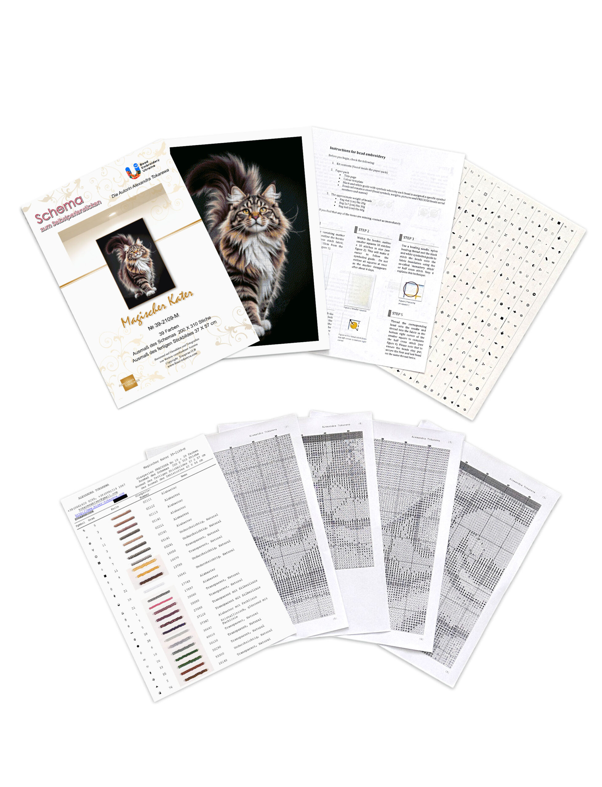 Borduurpakket “Magische Kater" - Afbeelding 3