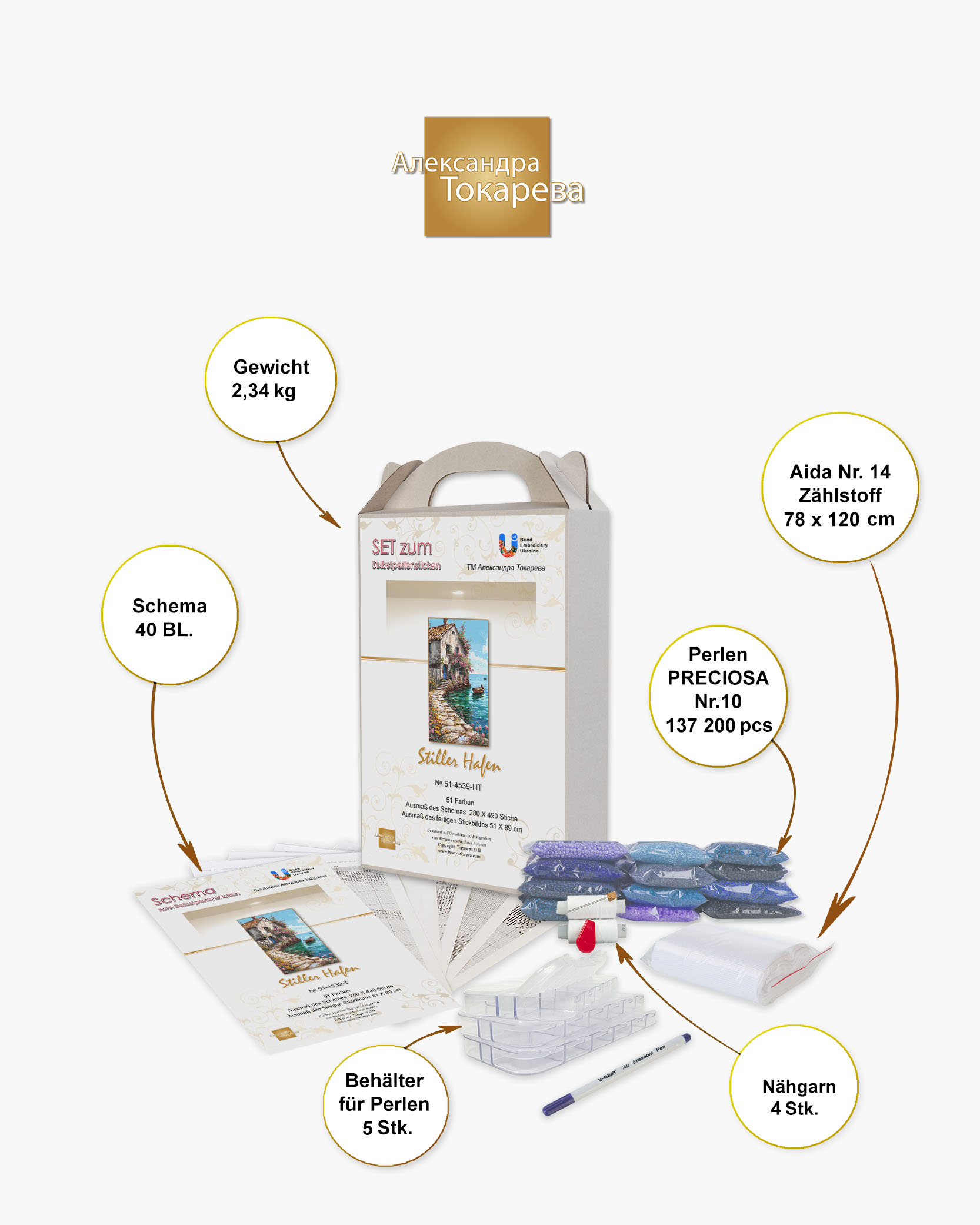 Borduurpakket “Rustige Kade" - Afbeelding 4