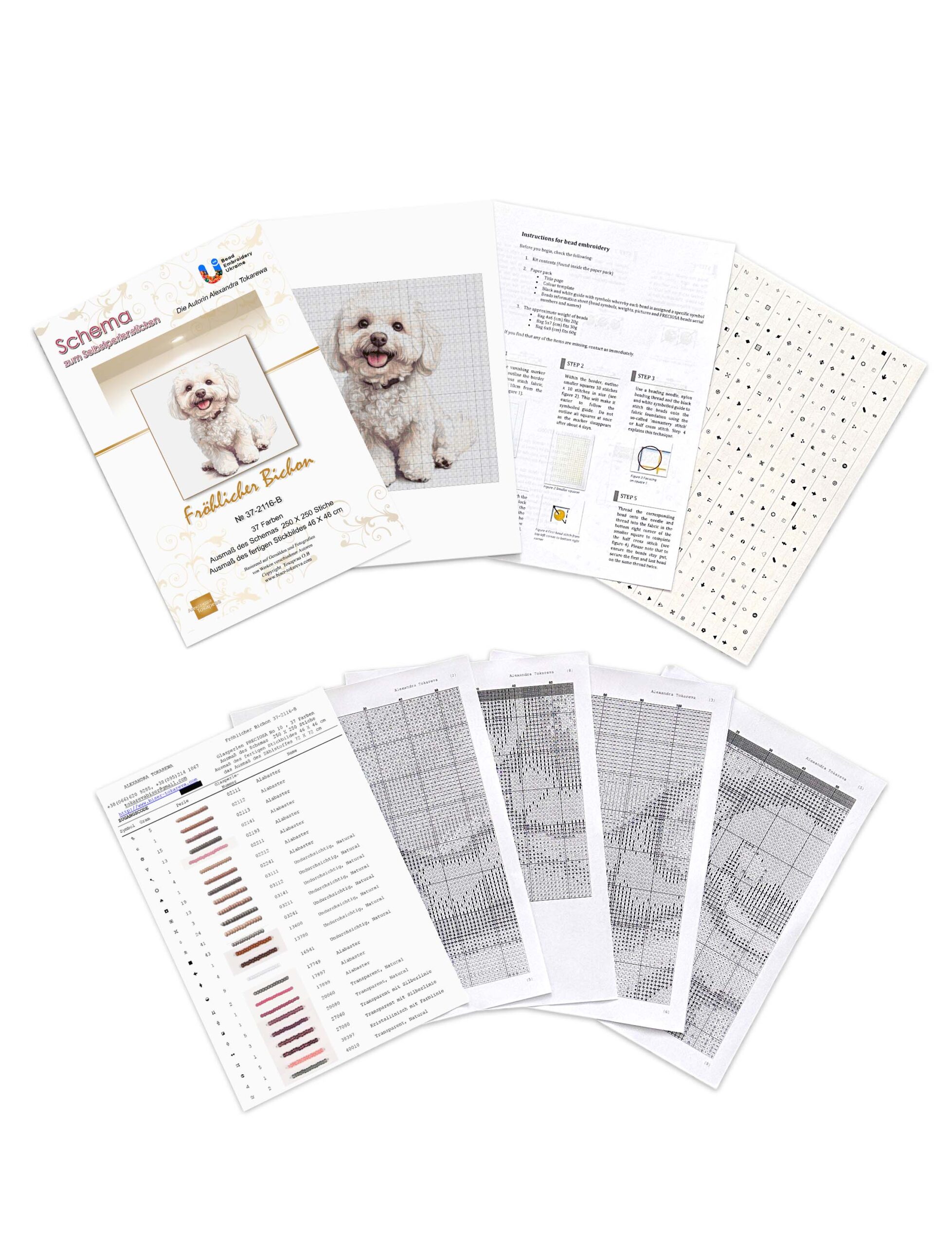 Borduurpakket “Blije Bichon" - Afbeelding 3