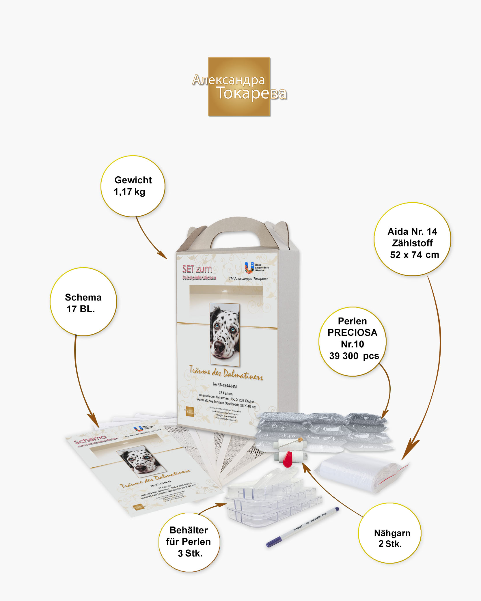 Borduurpakket “Dromen van de Dalmatiër" - Afbeelding 3