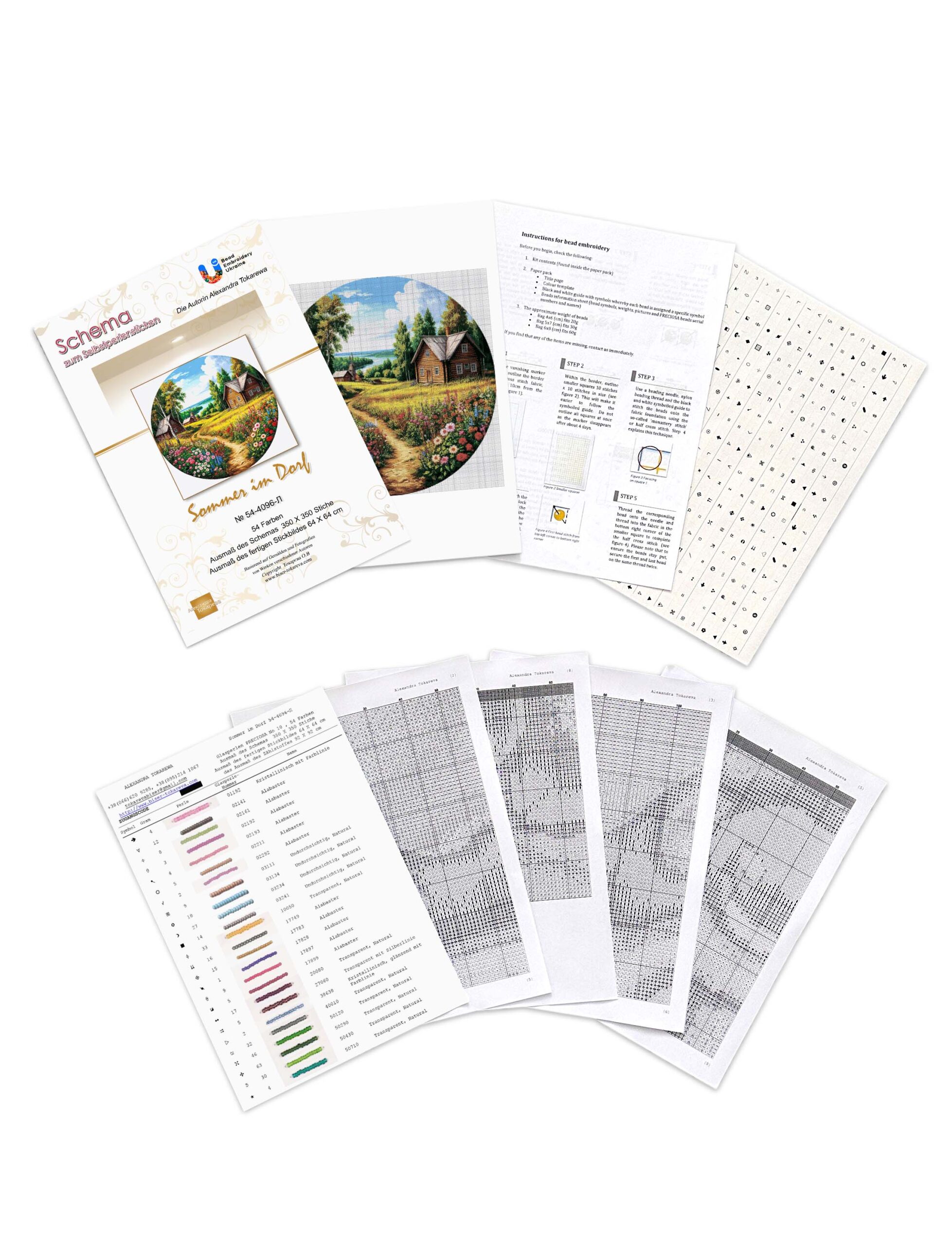 Borduurpakket “Zomer in het Dorp" - Afbeelding 4