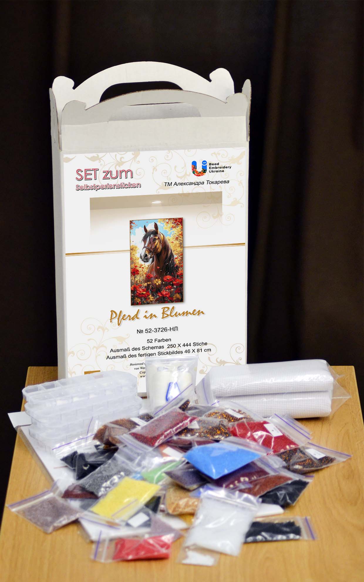 Borduurpakket “Paard in Bloemen" - Afbeelding 5