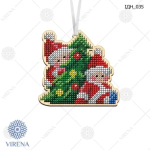 Houten figuur Kerstboom mannetjes