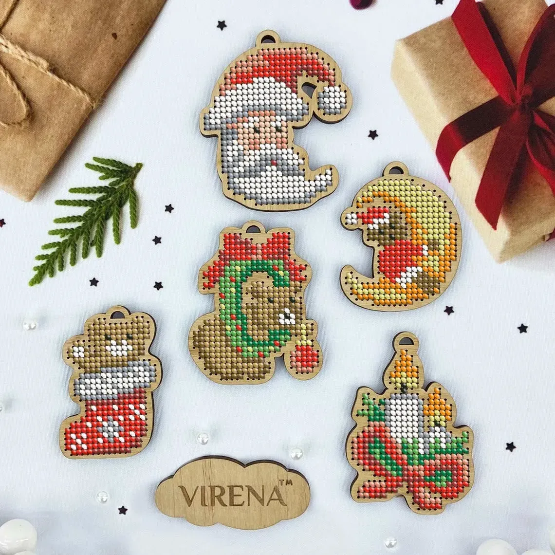 Houten hangers Kerst