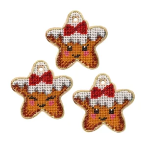Set Kerst-borduurhangers feestelijke sterren