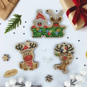 Houten hangers Kerst Decor 8