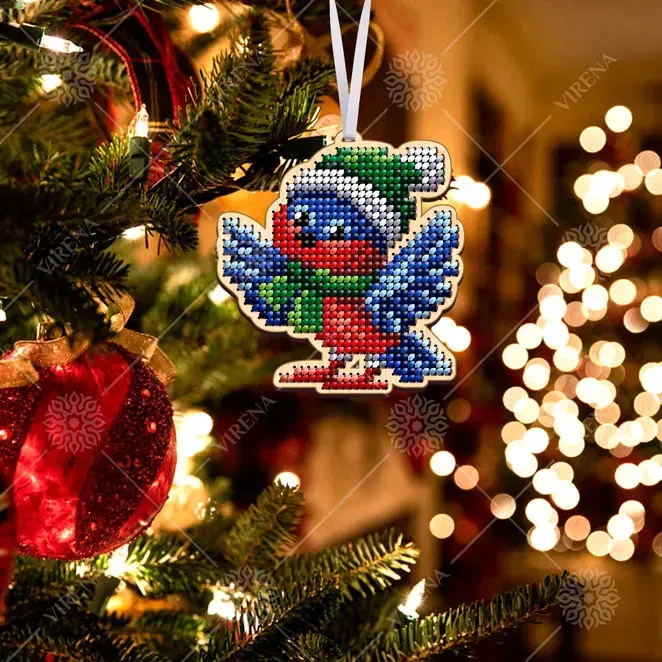 Houten hangers Kerst vogels - Afbeelding 4