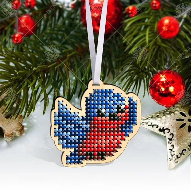 Houten hangers Kerst vogels - Afbeelding 2
