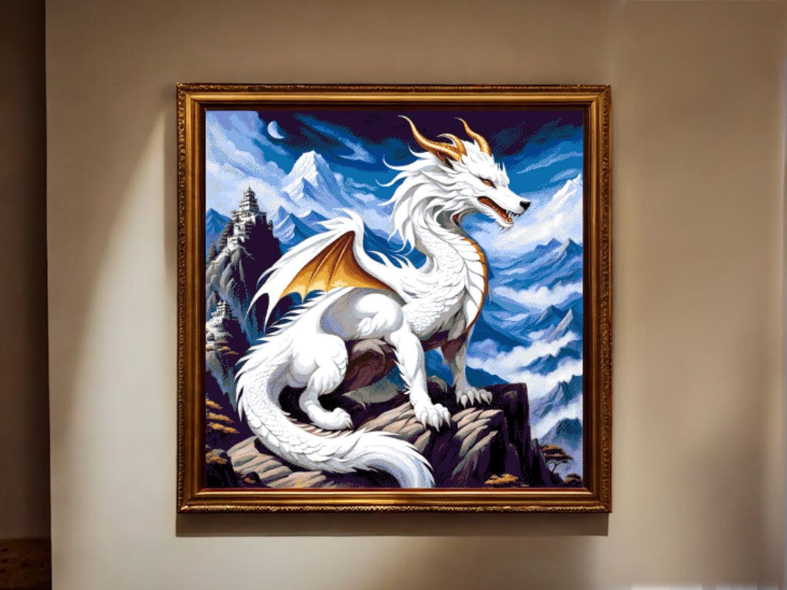 Borduurpakket “Witte Draak" - Afbeelding 2