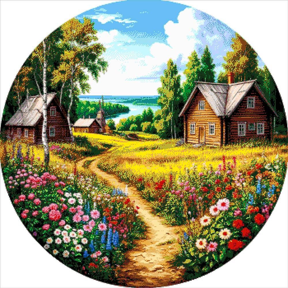 Borduurpakket “Zomer in het Dorp"