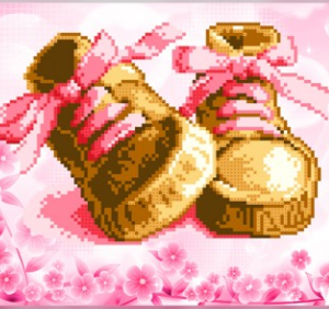 Borduurpakket New Born Baby Pink