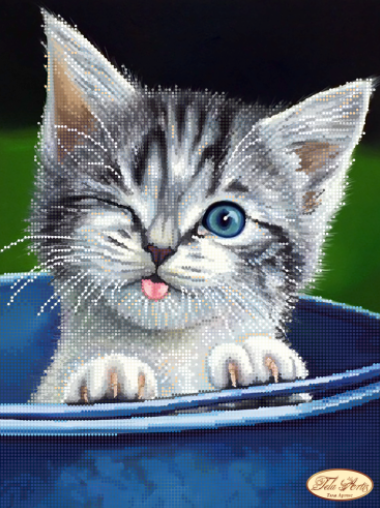 Borduurpakket Stout in een emmer