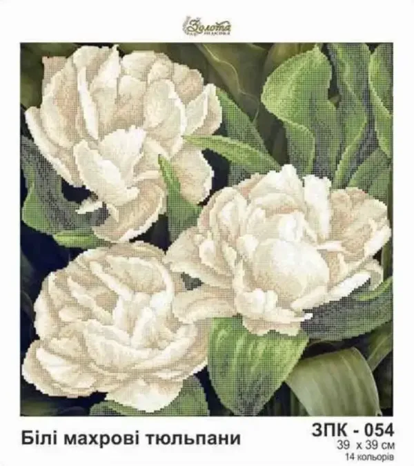 Kralen borduurpakket "Witte rozen" - Afbeelding 3