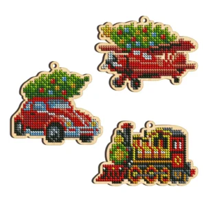Set Kerst-borduurhangers Transport