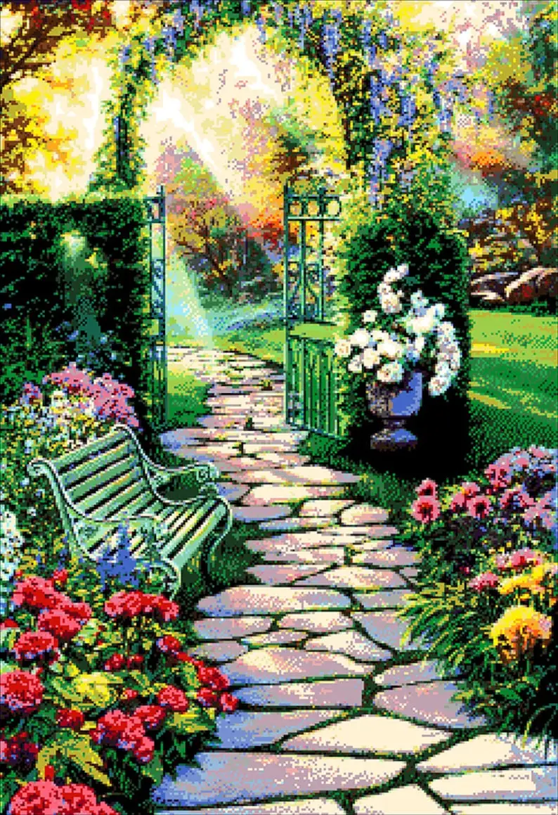 Kralen Borduurpakket “Tuin van het Paradijs"