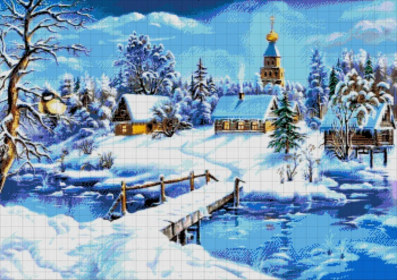 Kralen Borduurpakket “Winter sprookje" - Afbeelding 4