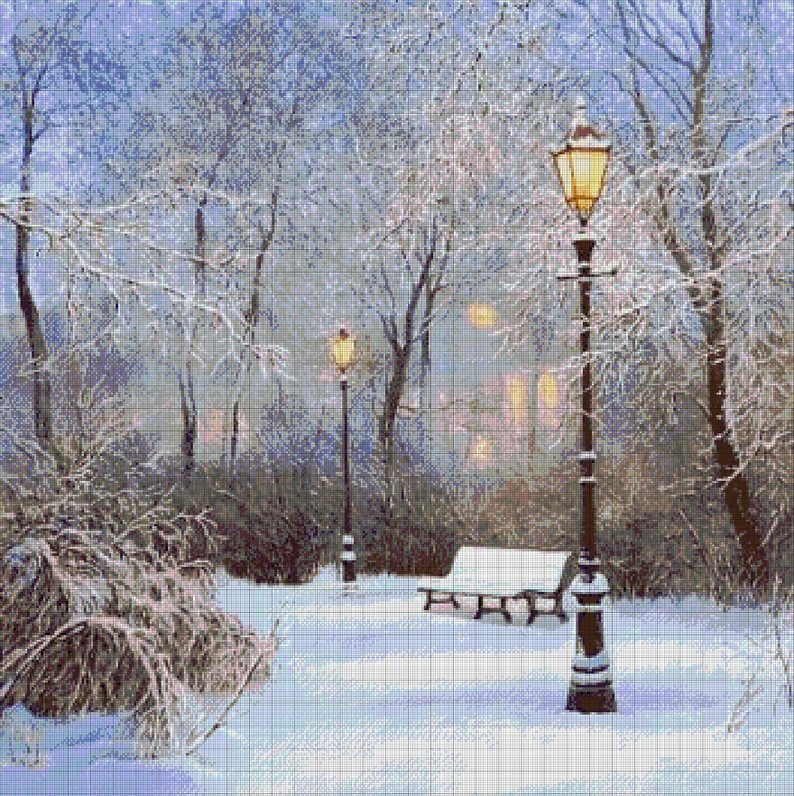 Kralen Borduurpakket “Winterpark" - Afbeelding 8