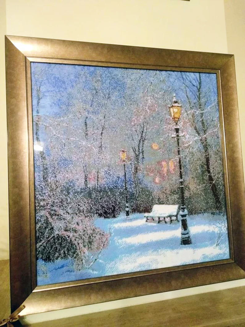 Kralen Borduurpakket “Winterpark" - Afbeelding 6