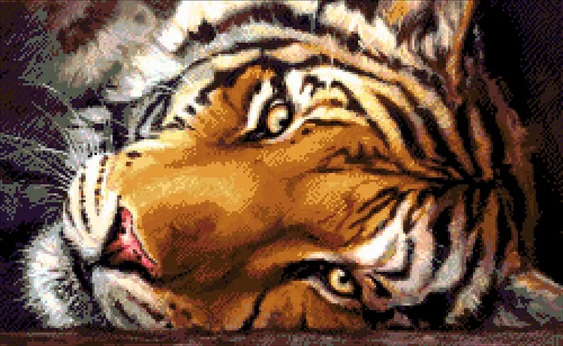 Kralen Borduurpakket “Ussuri-Tijger"