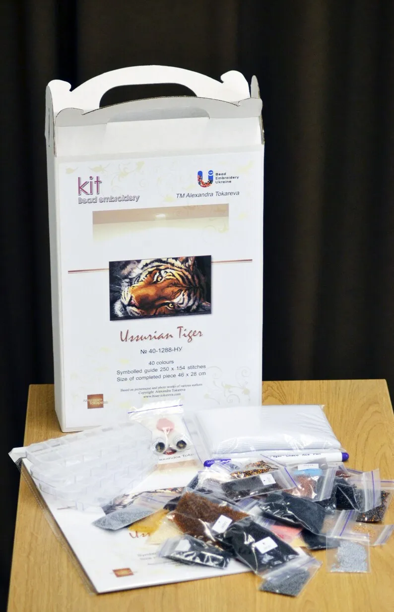Kralen Borduurpakket “Ussuri-Tijger" - Afbeelding 7